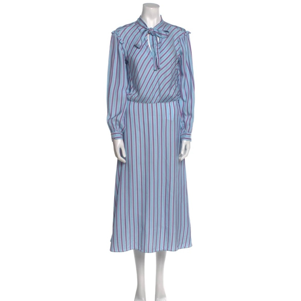 Sandro Striped Blue Midi Dress size 34/ xs